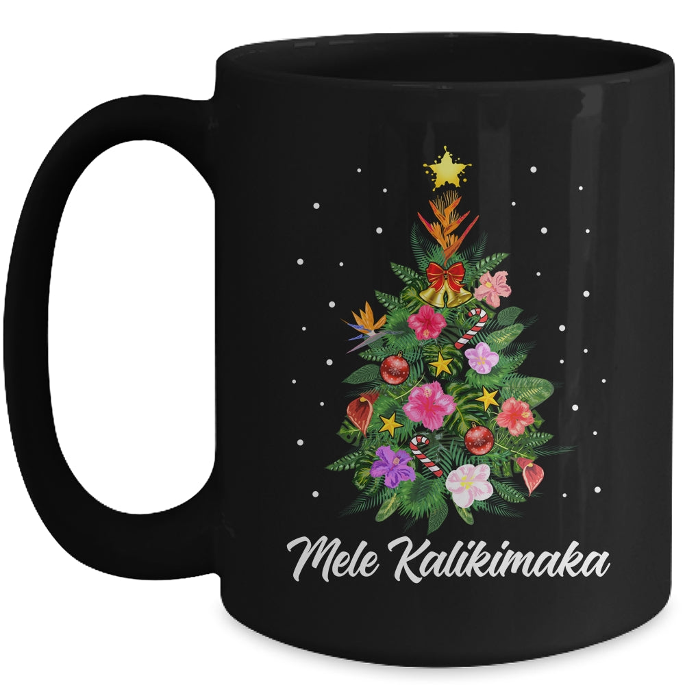 Mele Kalikimaka Xmas For Hawaiian Hawaii Christmas Tree Mug | siriusteestore