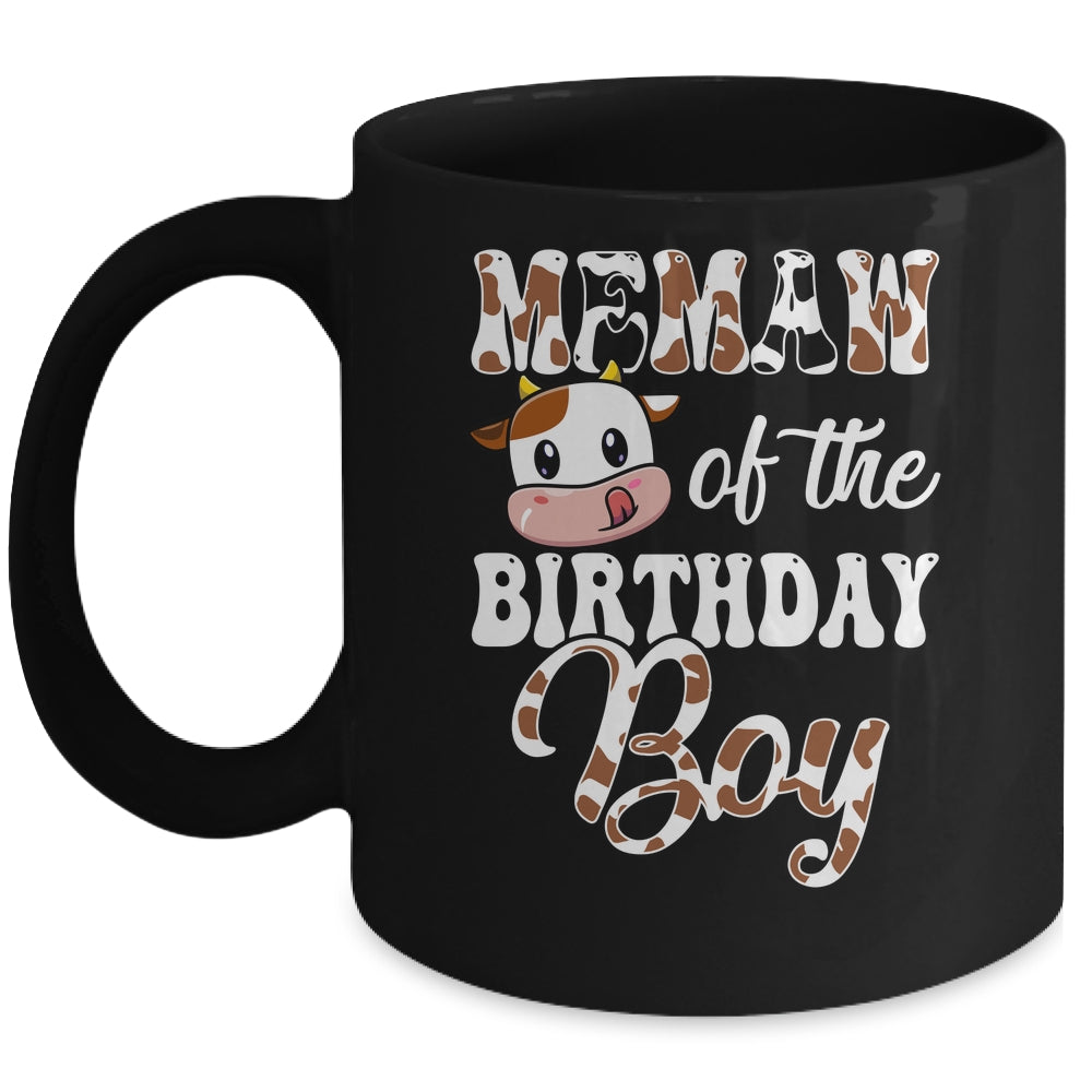 Memaw Of The Birthday Boy Cow Farm 1st Birthday Boy Mug | siriusteestore