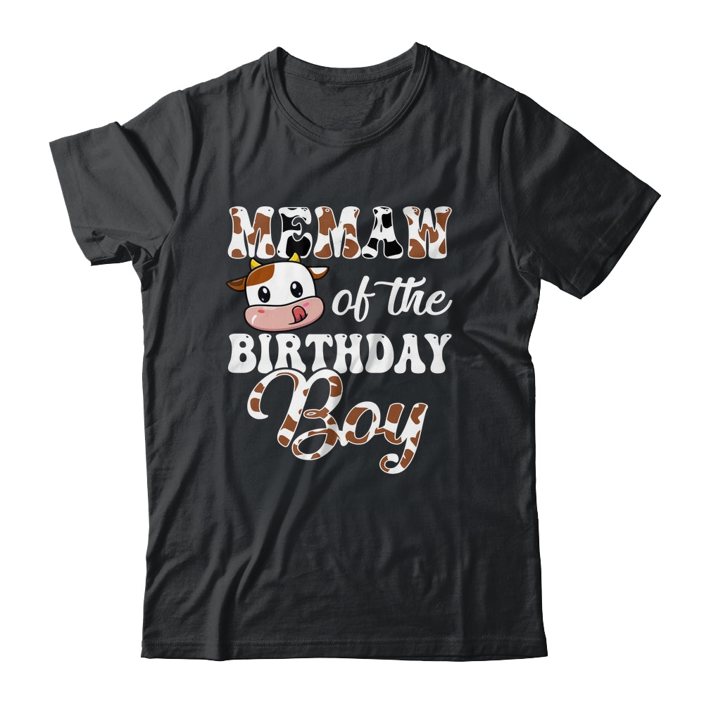 Memaw Of The Birthday Boy Cow Farm 1st Birthday Boy Shirt & Hoodie | siriusteestore