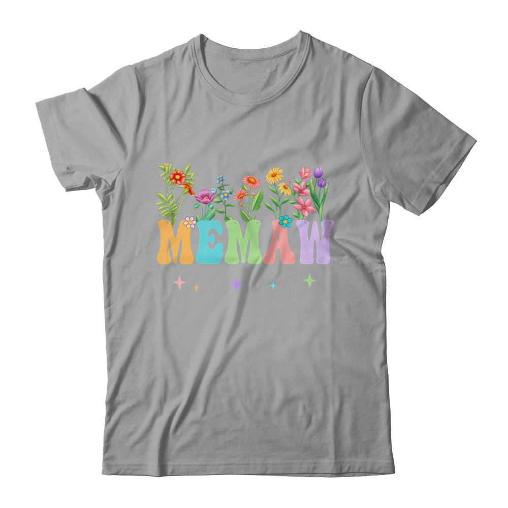Memaw Women Wildflower Floral Design Memaw Mothers Day Shirt & Tank Top | siriusteestore