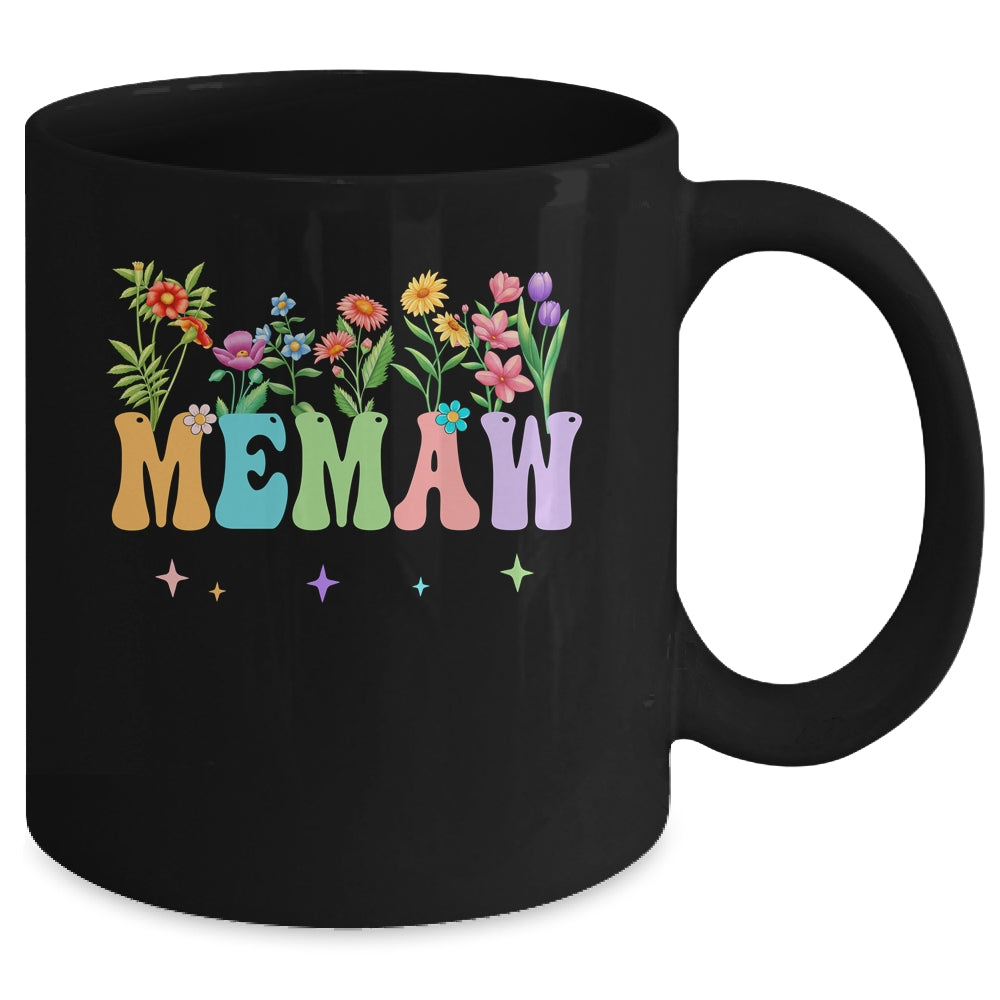 Memaw Women Wildflower Floral Design Memaw Mothers Day Mug | siriusteestore