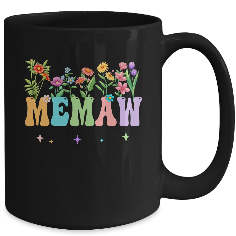 Memaw Women Wildflower Floral Design Memaw Mothers Day Mug | siriusteestore