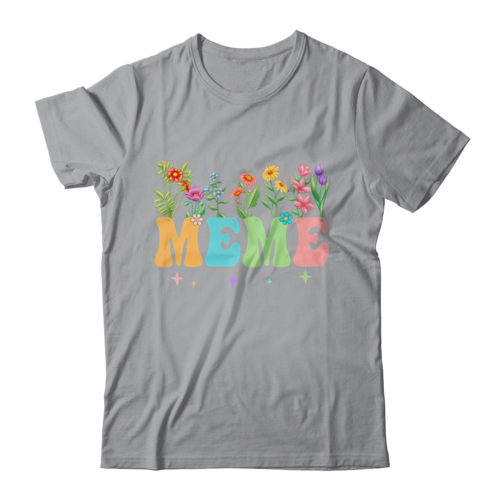 Meme Women Wildflower Floral Design Meme Mothers Day Shirt & Tank Top | siriusteestore