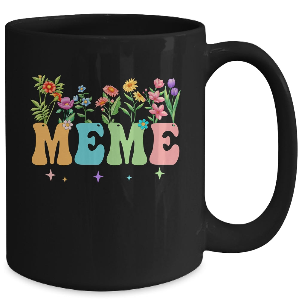Meme Women Wildflower Floral Design Meme Mothers Day Mug | siriusteestore