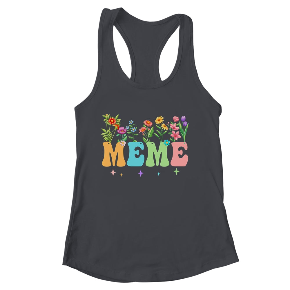 Meme Women Wildflower Floral Design Meme Mothers Day Shirt & Tank Top | siriusteestore