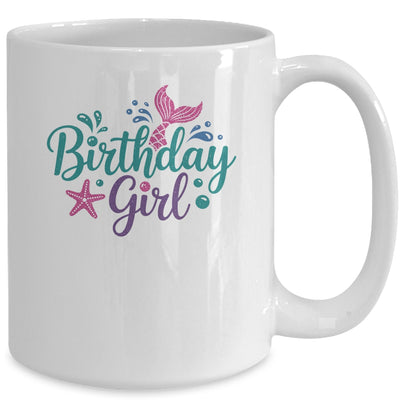 Mermaid Birthday Girl Kids Mermaid Birthday Mug | siriusteestore
