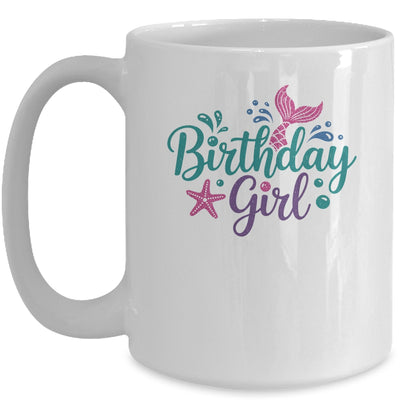 Mermaid Birthday Girl Kids Mermaid Birthday Mug | siriusteestore