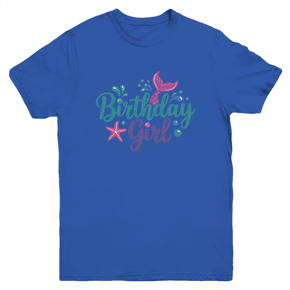 Mermaid Birthday Girl Kids Mermaid Birthday Youth Shirt | siriusteestore