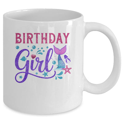 Mermaid Birthday Girl Mermaid Birthday Kids Mug | siriusteestore