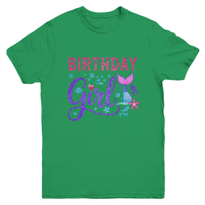 Mermaid Birthday Girl Mermaid Birthday Kids Youth Shirt | siriusteestore