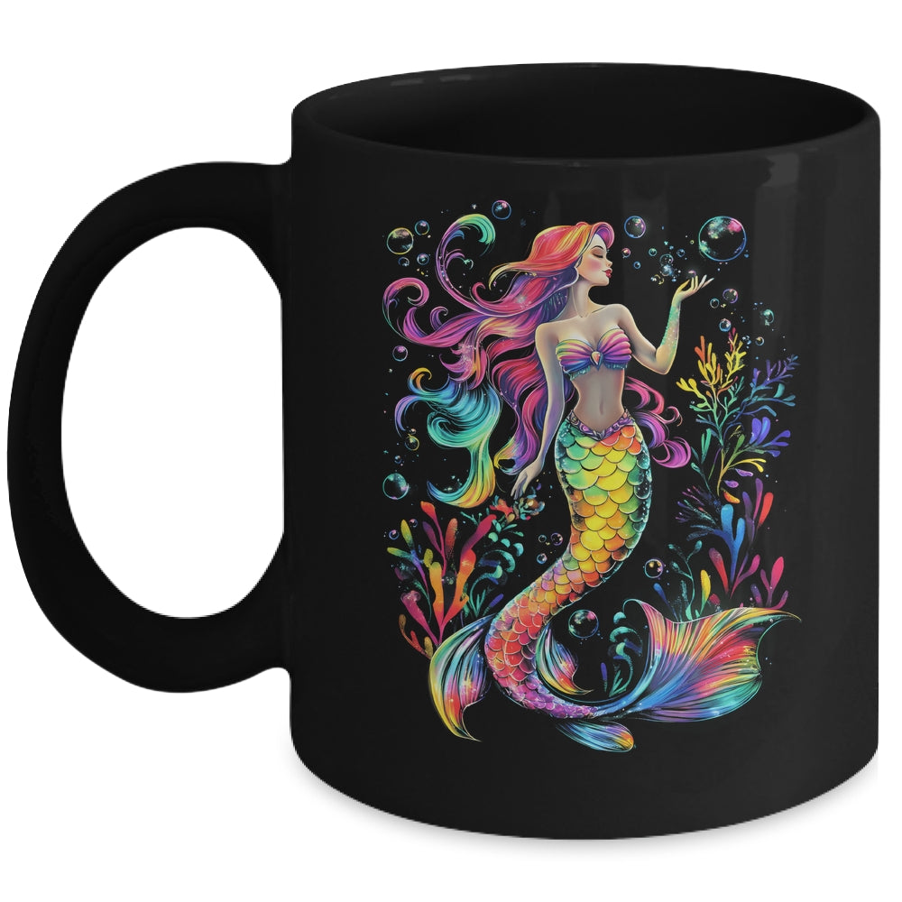 Mermaid Colorful Abstract Painting Art Graphic Women Girls Mug | siriusteestore