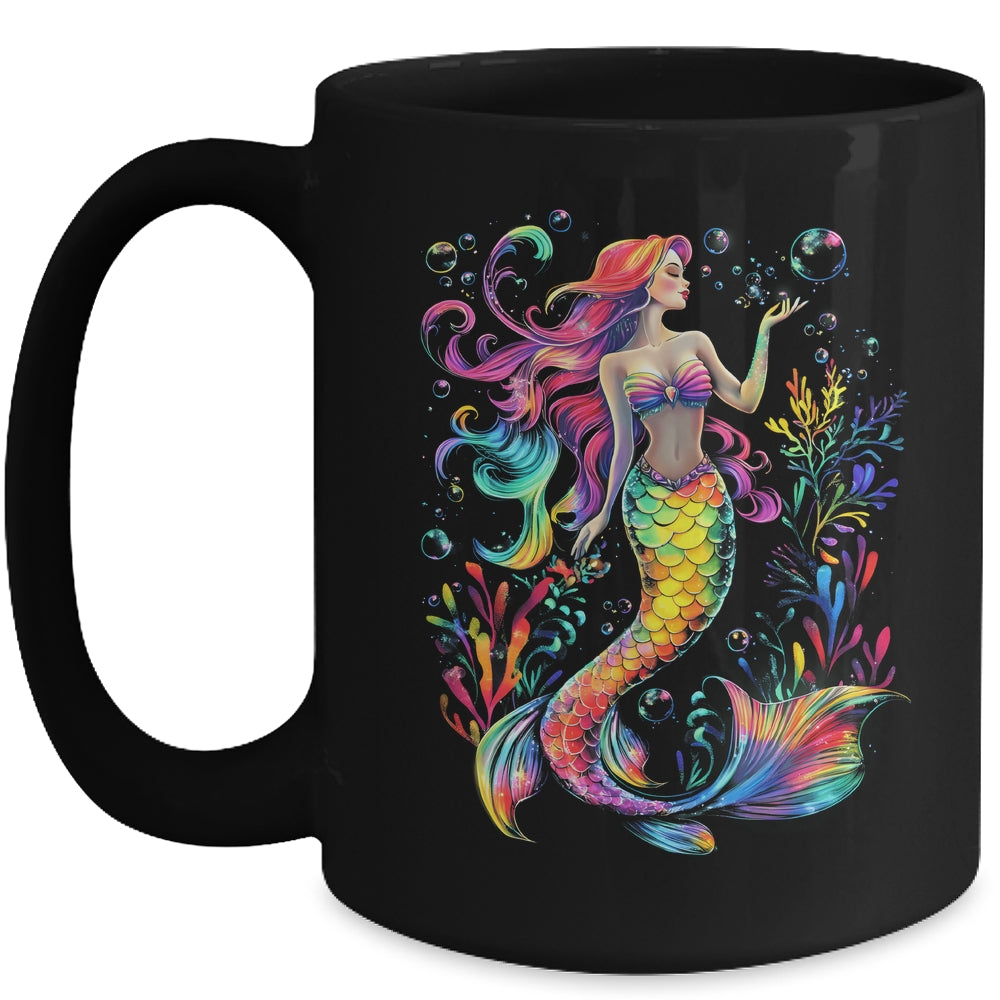 Mermaid Colorful Abstract Painting Art Graphic Women Girls Mug | siriusteestore