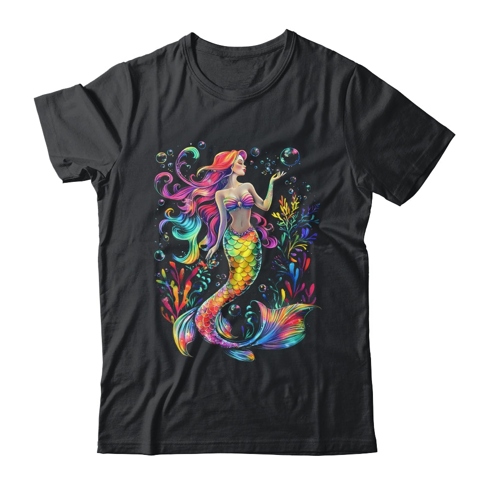 Mermaid Colorful Abstract Painting Art Graphic Women Girls Shirt & Tank Top | siriusteestore