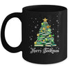 Merry Bookmas Christmas Tree Books Pine Funny Reading Lover Mug | siriusteestore