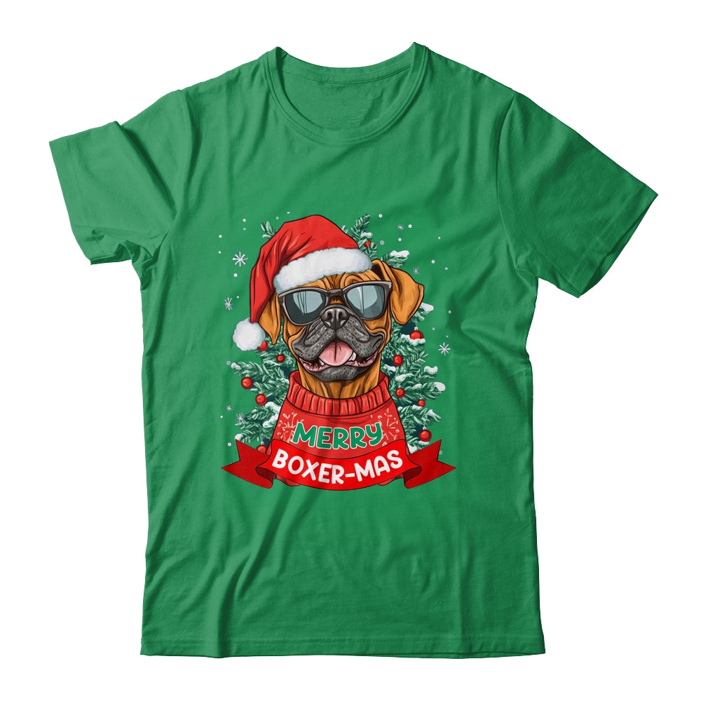 Merry Boxer-mas Cute Boxer Lover Dog Christmas Dad Mom Women Shirt & Sweatshirt | siriusteestore