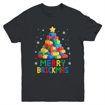 Merry Brickmas Christmas Building Blocks Master Builder Youth Shirt | siriusteestore