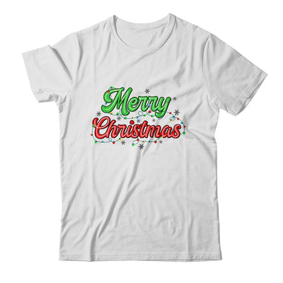 Merry Christmas 2024 Family Matching Christmas Lights Xmas Shirt & Sweatshirt | siriusteestore