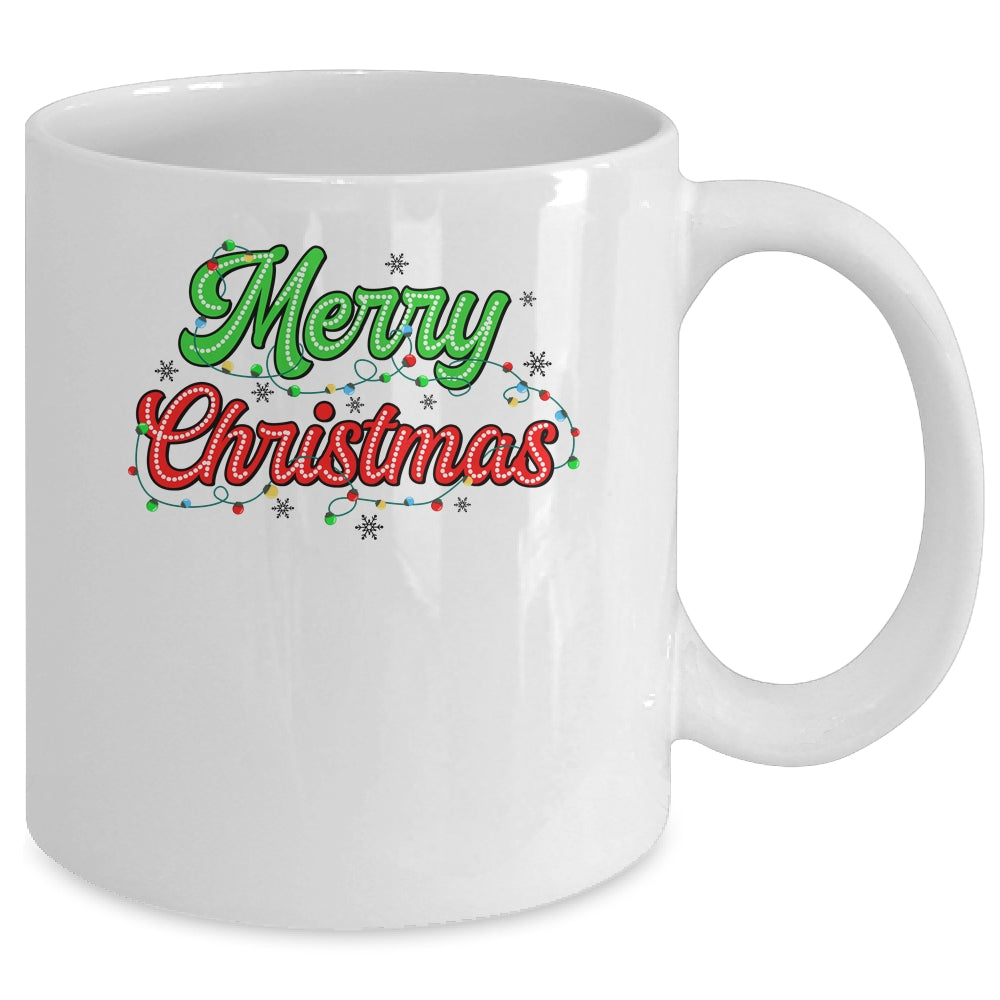 Merry Christmas 2024 Family Matching Christmas Lights Xmas Mug | siriusteestore