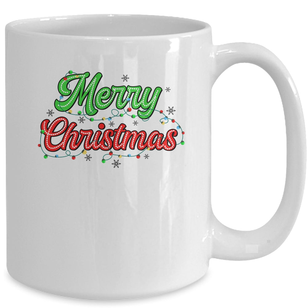 Merry Christmas 2024 Family Matching Christmas Lights Xmas Mug | siriusteestore