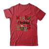 Merry Christmas 2025 Leopard Buffalo Plaid Red Green Xmas Shirt & Sweatshirt | siriusteestore