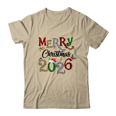 Merry Christmas 2026 Leopard Buffalo Plaid Red Green Xmas Shirt & Sweatshirt | siriusteestore