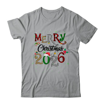 Merry Christmas 2026 Leopard Buffalo Plaid Red Green Xmas Shirt & Sweatshirt | siriusteestore