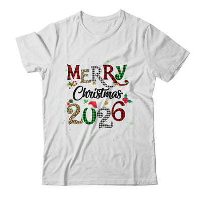 Merry Christmas 2026 Leopard Buffalo Plaid Red Green Xmas Shirt & Sweatshirt | siriusteestore