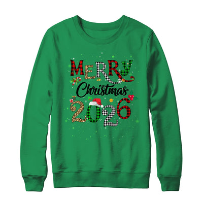 Merry Christmas 2026 Leopard Buffalo Plaid Red Green Xmas Shirt & Sweatshirt | siriusteestore