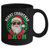 Merry Christmas BRUH Santa BRUH Checkerboard Retro Boy Men Mug | siriusteestore