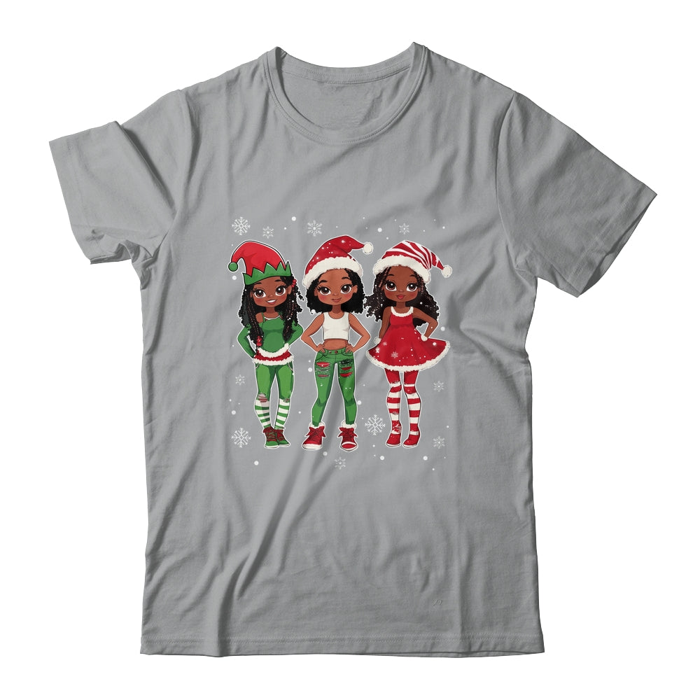 Merry Christmas Black Afro African Santa Hat ELF Melanin Shirt & Sweatshirt | siriusteestore