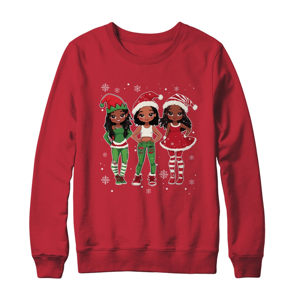 Merry Christmas Black Afro African Santa Hat ELF Melanin Shirt & Sweatshirt | siriusteestore