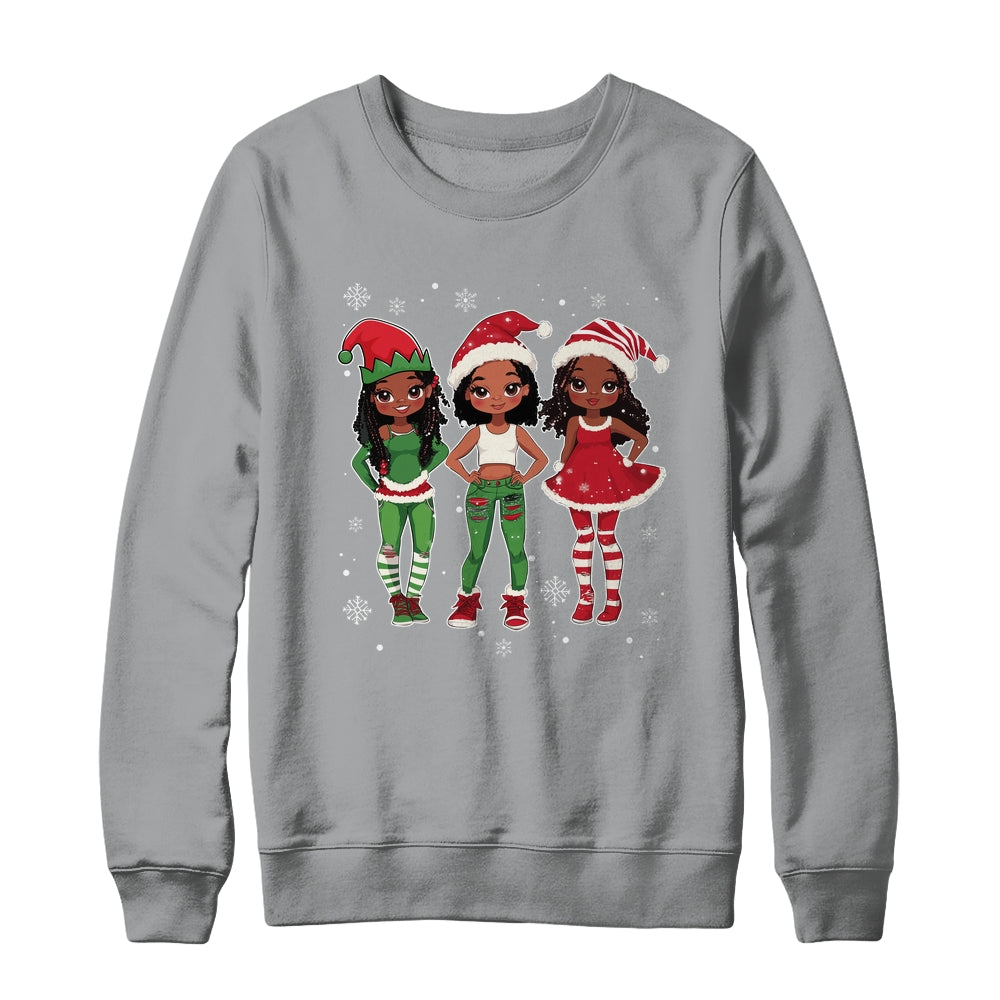 Merry Christmas Black Afro African Santa Hat ELF Melanin Shirt & Sweatshirt | siriusteestore