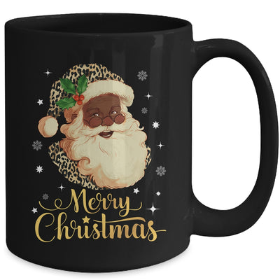 Merry Christmas Black Leopard African Santa Claus Mug | siriusteestore