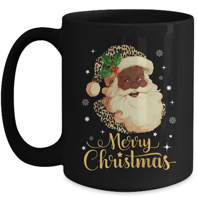 Merry Christmas Black Leopard African Santa Claus Mug | siriusteestore