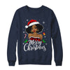 Merry Christmas Black Women African Girl Santa Hat Xmas Shirt & Sweatshirt | siriusteestore