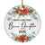 Merry Christmas Bonus Daughter 2024 Ornament New Stepdaughter Farmhouse Rustic Gray Wood Deep Red Poinsettia Flower Decoration Christmas Tree Ornament | siriusteestore