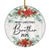 Merry Christmas Brother 2024 Ornament New Brother Farmhouse Rustic Gray Wood Deep Red Poinsettia Flower Decoration Christmas Tree Ornament | siriusteestore