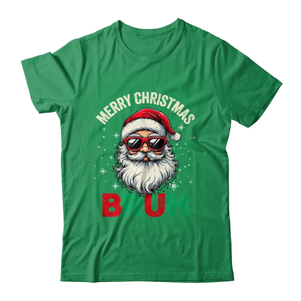 Merry Christmas Bruh Funny Santa Claus Groovy Retro Shirt & Sweatshirt | siriusteestore