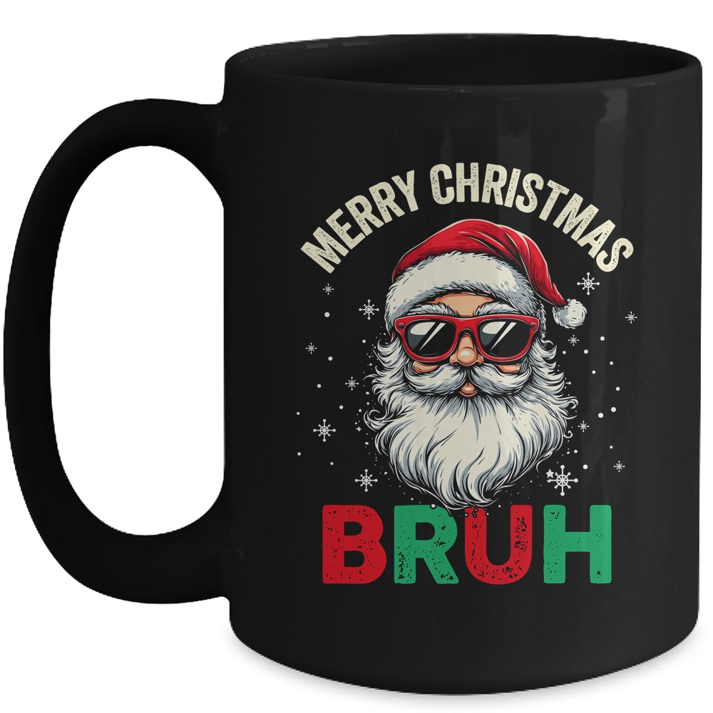 Merry Christmas Bruh Funny Santa Claus Groovy Retro Mug | siriusteestore
