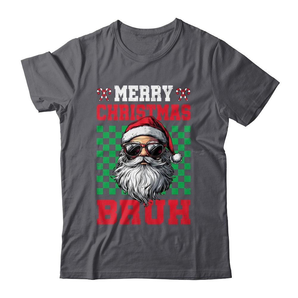 Merry Christmas Bruh Santa Claus Retro Bruh Family Teen Men Shirt & Sweatshirt | siriusteestore