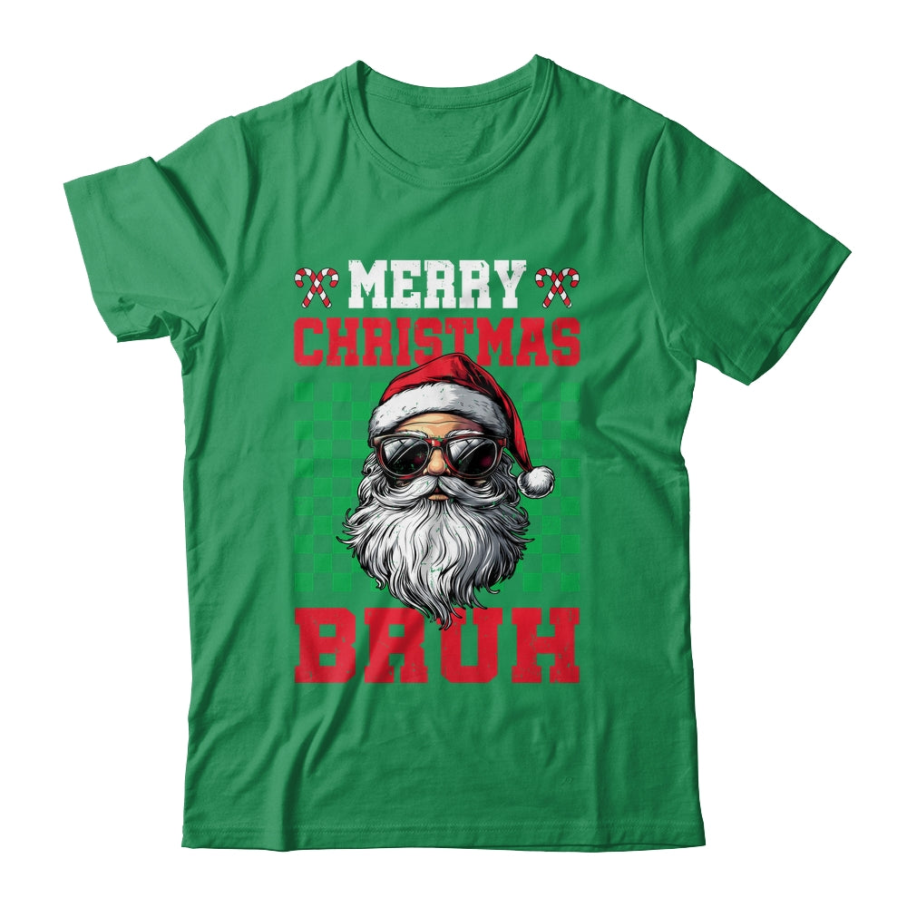 Merry Christmas Bruh Santa Claus Retro Bruh Family Teen Men Shirt & Sweatshirt | siriusteestore