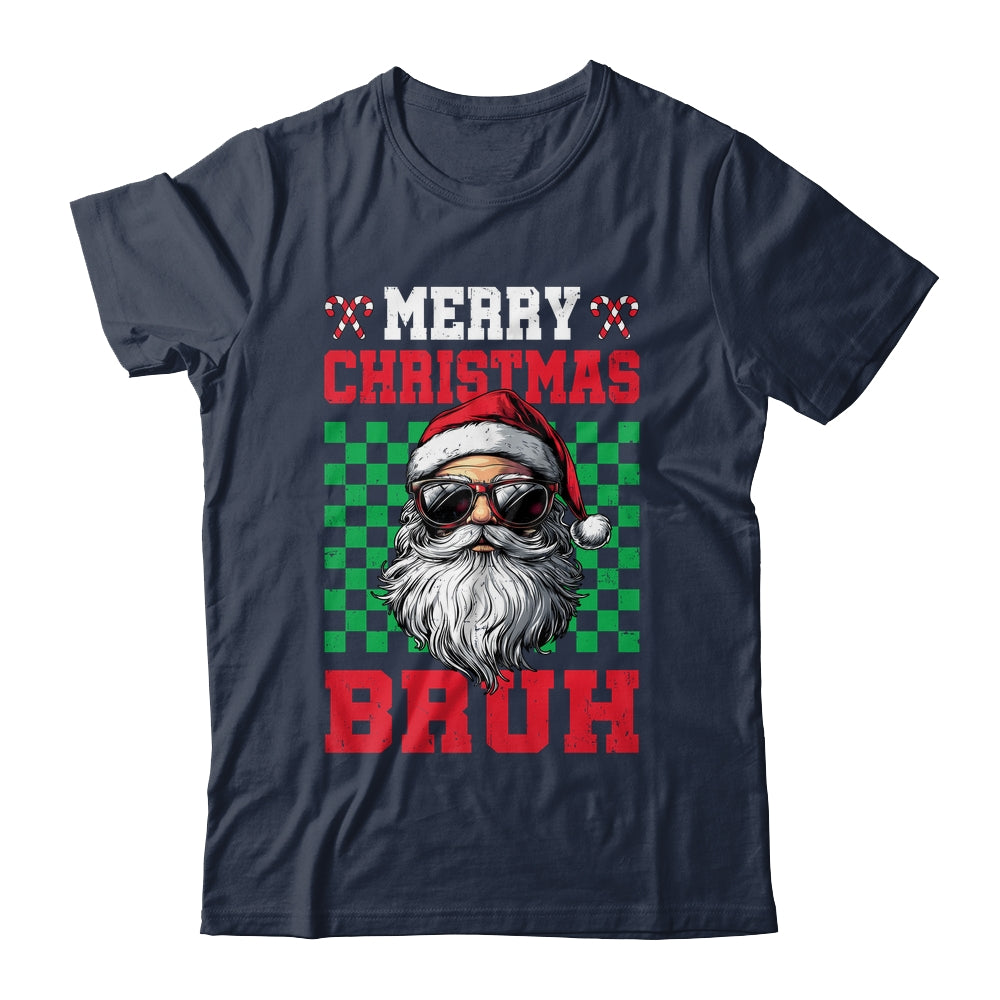 Merry Christmas Bruh Santa Claus Retro Bruh Family Teen Men Shirt & Sweatshirt | siriusteestore
