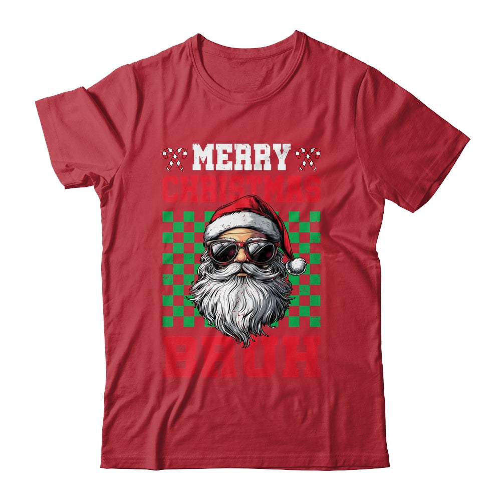 Merry Christmas Bruh Santa Claus Retro Bruh Family Teen Men Shirt & Sweatshirt | siriusteestore