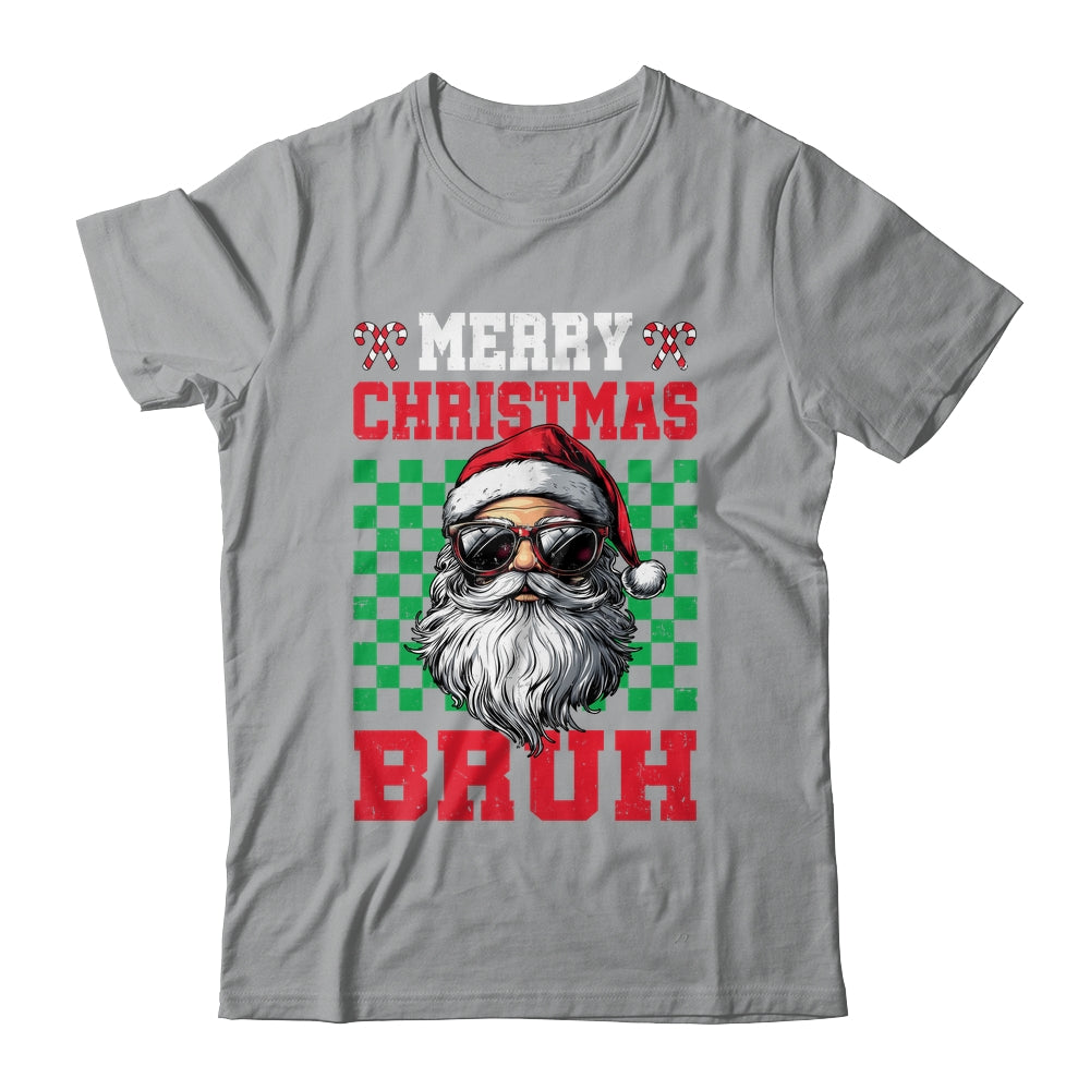 Merry Christmas Bruh Santa Claus Retro Bruh Family Teen Men Shirt & Sweatshirt | siriusteestore