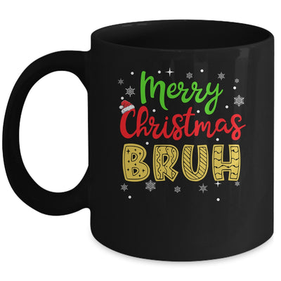 Merry Christmas Bruh Xmas Santa Claus Snow Xmas Mens Boys Mug | siriusteestore
