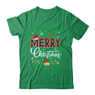 Merry Christmas Buffalo Plaid Red Santa Hat Xmas Men Women Shirt & Sweatshirt | siriusteestore