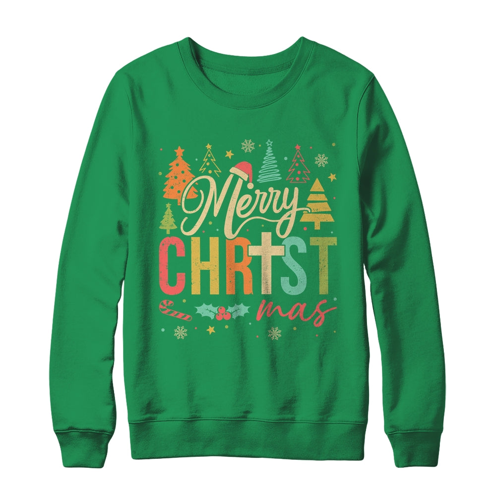 Merry Christmas Christian Jesus Christmas Xmas Men Women Shirt & Sweatshirt | siriusteestore