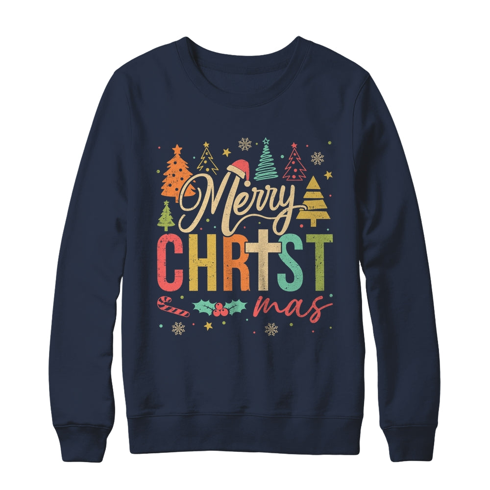 Merry Christmas Christian Jesus Christmas Xmas Men Women Shirt & Sweatshirt | siriusteestore