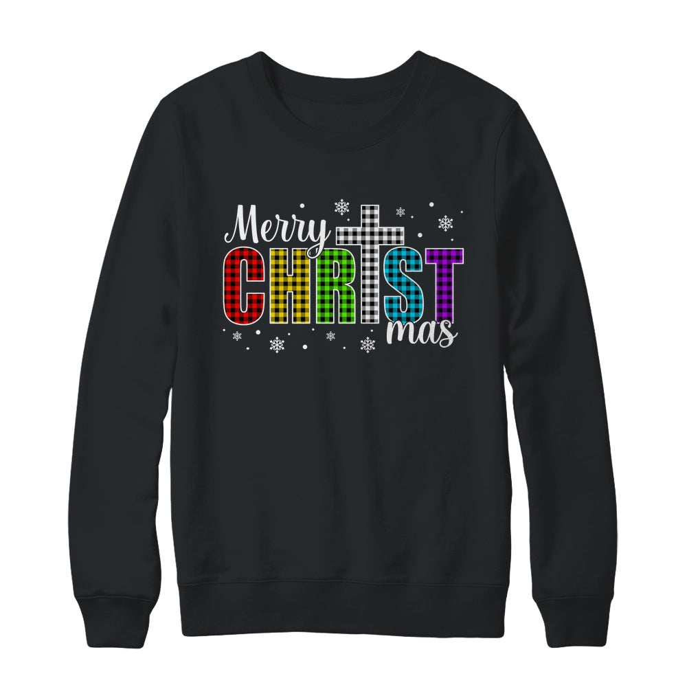 Merry Christmas Christian Xmas Jesus Holiday Family Faith Shirt & Sweatshirt | siriusteestore