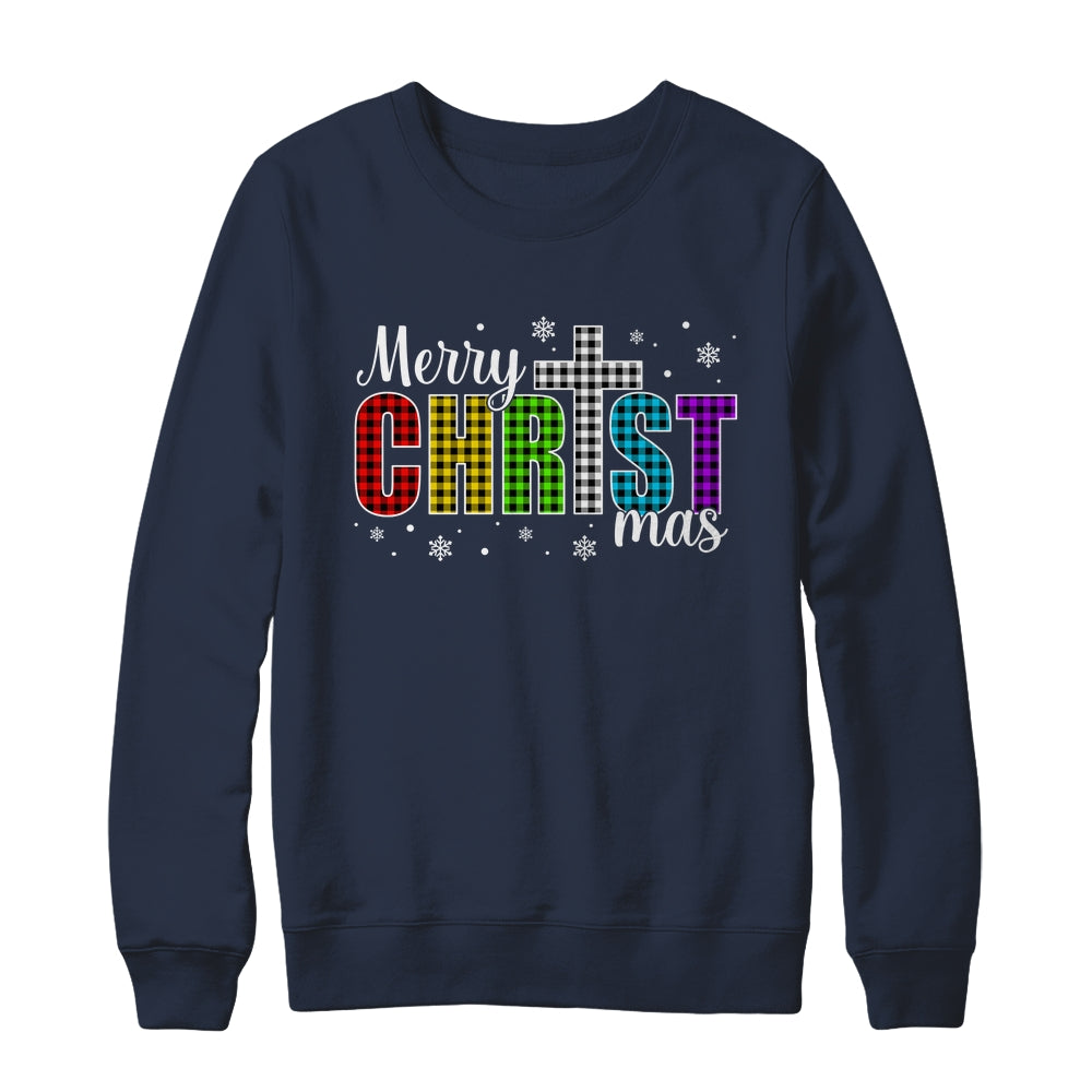 Merry Christmas Christian Xmas Jesus Holiday Family Faith Shirt & Sweatshirt | siriusteestore